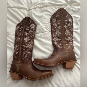 Twisted X Women's Steppin Out Floral Embroidered Tall Heel Cowgirl Boots Sz 6.5
